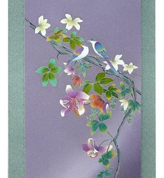 木通に小禽之図