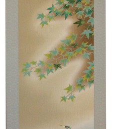 青柳に川蝉之図
