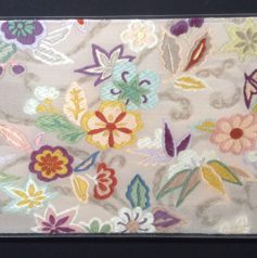 帯地をガラスマットに制作